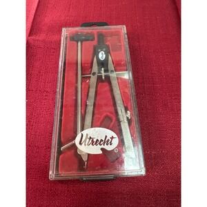 Vintage Utrecht Drafting Compass Set with Case Technical Drawing Tool Incomplete